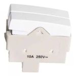 Módulo Interruptor Duplo Paralelo Branco Sleek Margirius