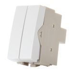 Módulo Interruptor Duplo Paralelo Branco Sleek Margirius