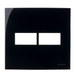 Placa 4x4 2 Postos Preto Brilhante Ebony Sleek Margirius