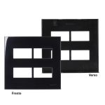 Placa 4x4 4 Postos Preto Brilhante Ebony Sleek Margirius