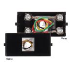 Tomada Telefone Rj11 4 Fios Preto Brilhante Sleek Margirius