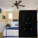 Controle De Ventilador Parede Preto Bivolt Sleek Margirius