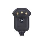 Pino Plugue Macho 2P+T 20a 90° Prensa Cabo Preto Margirius 