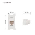 Módulo Tomada De Rede Rj45 Cat.5e Branco B3 Margirius