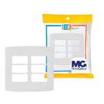 Placa 6 Postos 4x4 Branca B3 Margirius
