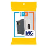 Módulo Tomada Carregador USB 1A Branco B3 Margirius