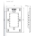 Suporte Placa 4x2 Branco Infiniti Margirius