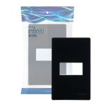 Placa 4x2 1 Posto Horizontal Preto Infiniti Margirius
