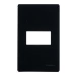 Placa 4x2 1 Posto Horizontal Preto Infiniti Margirius