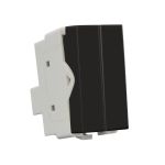 Módulo Interruptor Duplo Paralelo Preto Infiniti Margirius