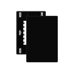 Placa 4x2 Cega Preta Brilhante Infiniti Plus C/ Suporte Margirius