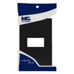 Placa 4x2 1 Posto Preto Infiniti Plus C/ Suporte Margirius