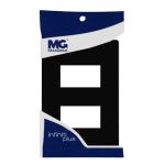 Placa 4x2 2 Postos Preto Brilhante Infiniti Plus C/ Suporte Margirius