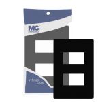 Placa 4x2 2 Postos Preto Brilhante Infiniti Plus C/ Suporte Margirius