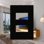 Placa 4x2 2 Postos Preto Brilhante Infiniti Plus C/ Suporte Margirius