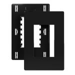 Placa 4x2 3 Postos Preto Brilhante Infiniti Plus C/ Suporte Margirius