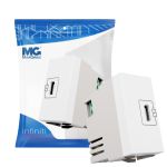 Módulo Tomada Carregador Usb-c 2a Branco Infiniti Margirius
