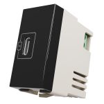 Tomada Carregador Usb-c Preto Brilhante 2a Infiniti Margirius