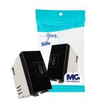 Tomada Carregador Usb-c Preto Brilhante 2a Sleek Margirius