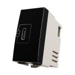 Tomada Carregador Usb-c Preto Brilhante 2a Sleek Margirius