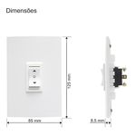 Conjunto Interruptor Persiana Elétrica Pulsante 5a 127v Branco Clean Margirius