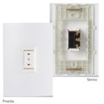 Conjunto Interruptor Persiana Elétrica Pulsante 5a 127v Branco Clean Margirius