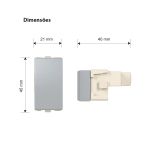 Módulo Interruptor Simples 10A Cinza Sleek Margirius