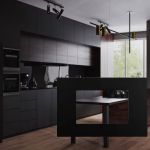 Placa 4x2 3 Postos Carbon Black C/ Suporte Preto Aura Margirius