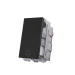 Interruptor Pulsador Campainha Carbon Black Aura Margirius 