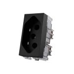 Módulo Tomada 2P+T 20A 250V Carbon Black Aura Margirius
