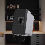 Módulo Tomada USB-C 2A Carbon Black Aura Margirius