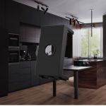 Módulo Furo Saída de Fio 2 Unidades Carbon Black Aura Margirius