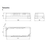 Fonte Driver Plafon Painel Led 36w-48w 600Ma Sem Conector