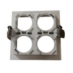 Spot Embutir 4 Focos Mini Dicroica Mr11 Recuado Branco