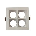 Spot Embutir 4 Focos Mini Dicroica Mr11 Recuado Branco