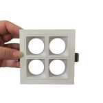 Spot Embutir 4 Focos Mini Dicroica Mr11 Recuado Branco