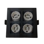 Spot Embutir 4 Focos Mini Dicroica Mr11 Recuado Branco