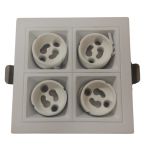 Spot Embutir 4 Focos Mini Dicroica Mr11 Recuado Branco