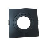 Spot Embutir Dicroica Quadrado Mr16 Plano Preto