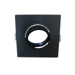 Spot Embutir Dicroica Quadrado Mr16 Plano Preto