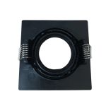 Spot Embutir Dicroica Quadrado Mr16 Plano Preto