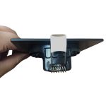 Spot Embutir Dicroica Quadrado Mr16 Plano Preto