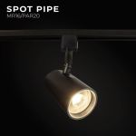 Spot Pipe Trilho Eletrificado PAR20 Preto