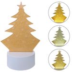 Luminária De Mesa Abajur 3d Árvore De Natal 3 Cores 4w 5v