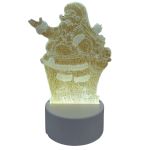 Luminária De Mesa Abajur 3d Papai Noel 3 Cores 4w 5v