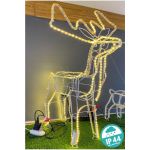 Armação Rena Led Natal Macho Média 3000k 8 Funções 127v