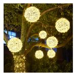 Bola Vazada Globo de Luz 30cm 100 LEDs Natal Branco Quente Bivolt