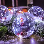 Cortina 10 Bolas Luz Natal Led Papai Noel Colorida 8 Funções