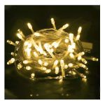 Pisca De Led Transparente Cordão Com 100 Leds fixa quente