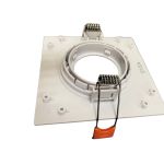 Spot Embutir Dicroica Quadrado Mr16 Plano Branco